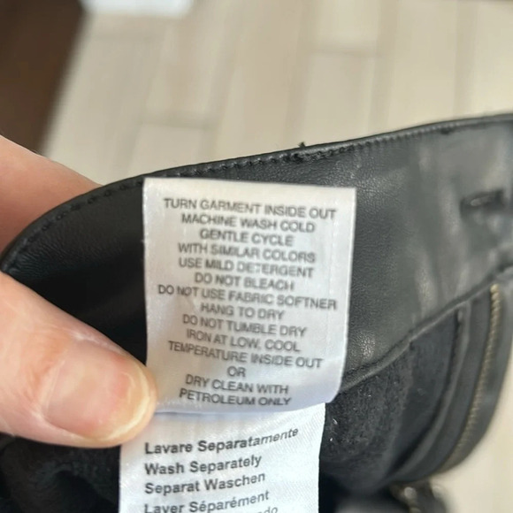 Alp n Rock Vegan Leather Quilted Moto Pant Black - Picture 8 of 11